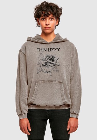 Merchcode Sweatshirt 'Thin Lizzy - Rose' in Grijs: voorkant