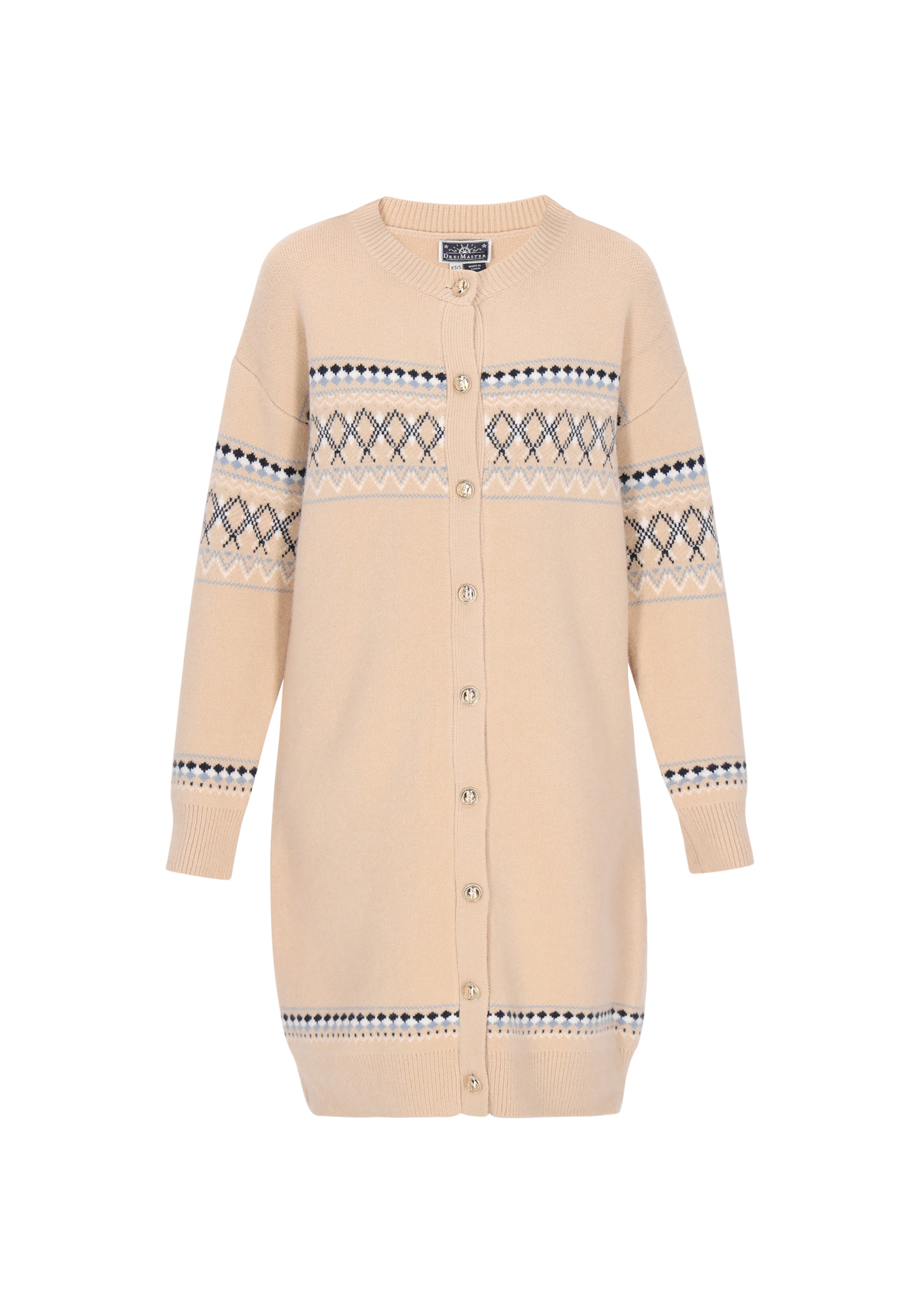 Cardigan DreiMaster Maritim en beige : devant