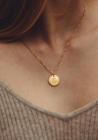 GOOD.designs Necklace 'Buchstabenkette C' in Gold