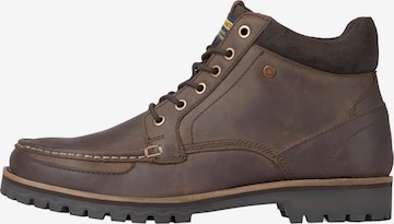 JACK & JONES - Botas con cordones en marrón: frente