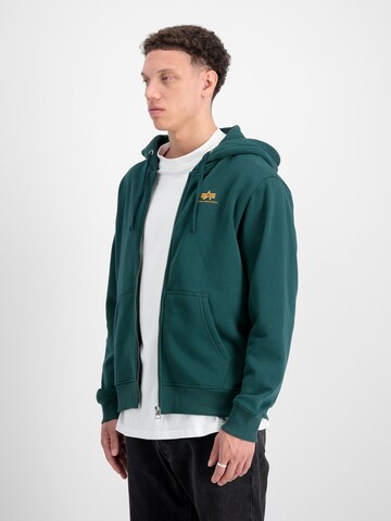 ALPHA INDUSTRIES Кофта на молнии в Зеленый