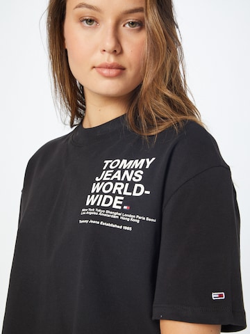 Tommy Jeans Paita 'WORLDWIDE' värissä musta