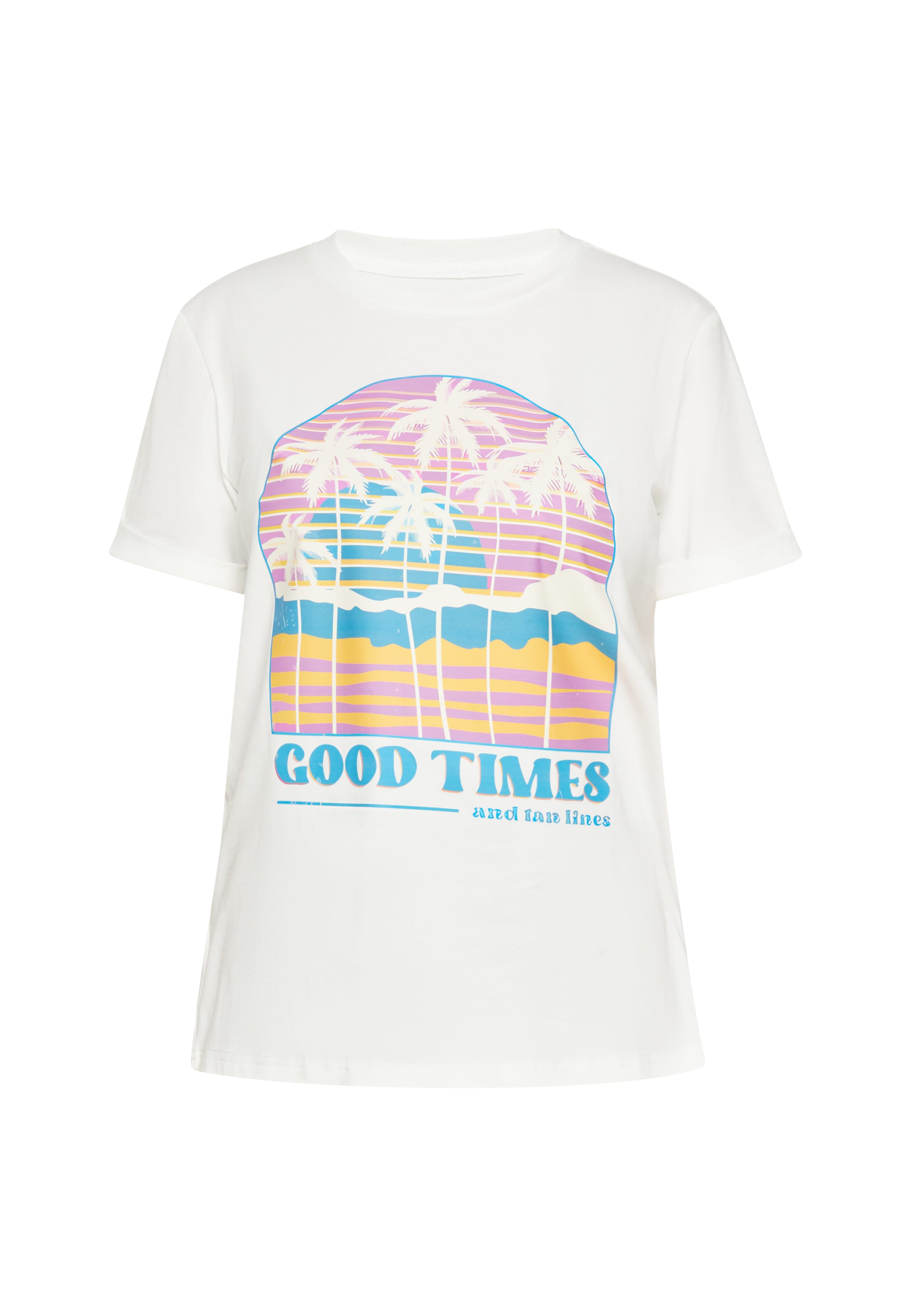 usha BLUE LABEL Shirt 'Fashion Look' in Wit: voorkant