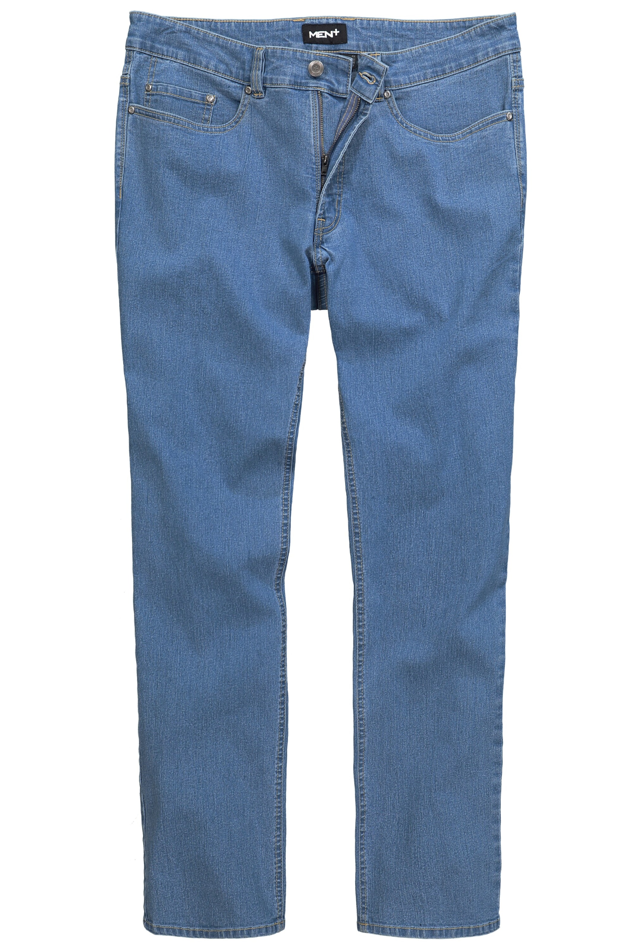 Men Plus Regular Jeans in Blauw: voorkant
