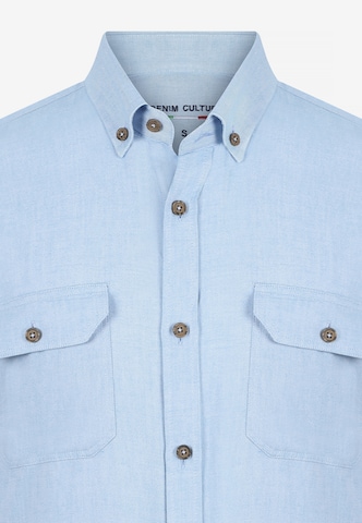 DENIM CULTURE - Regular Fit Camisa 'DARELL' em azul