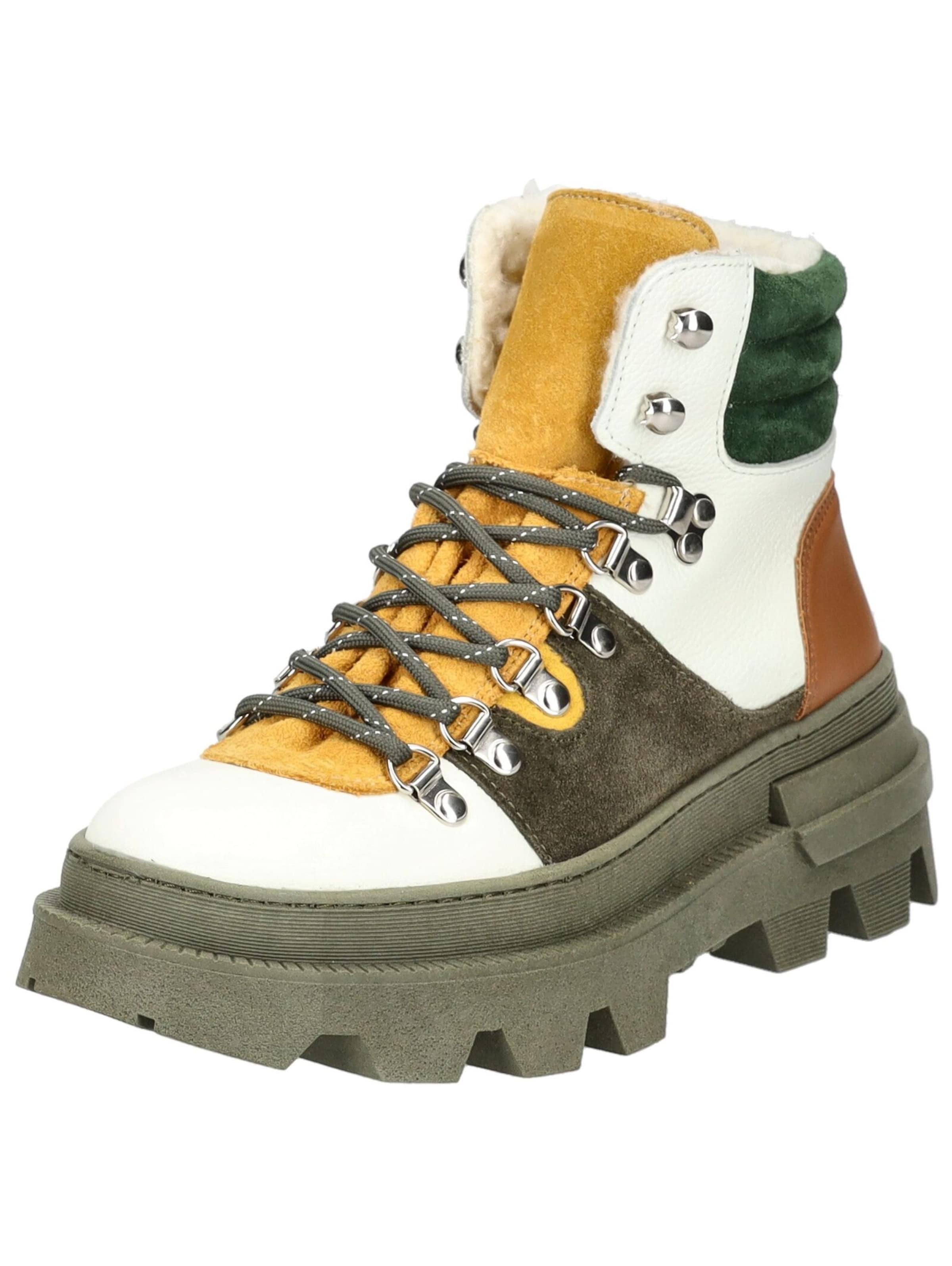 LAZAMANI Schnürstiefelette in Grün: Vorderseite