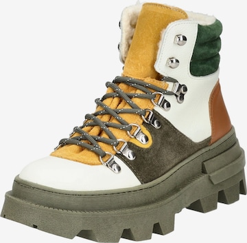 LAZAMANI Schnürstiefelette in Grün: Vorderseite