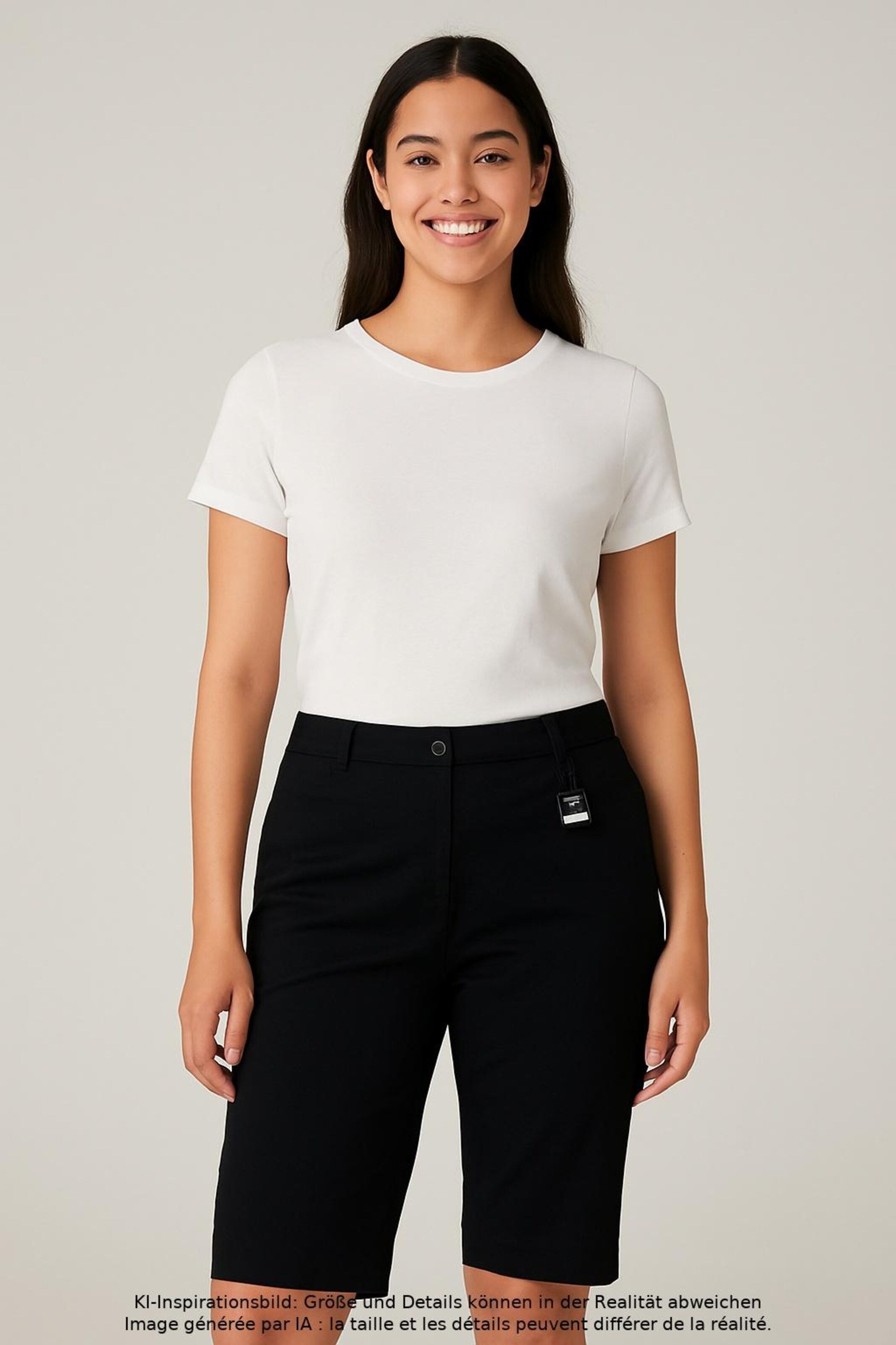 Ulla Popken Stoffhose 9XL in Schwarz: Vorderseite