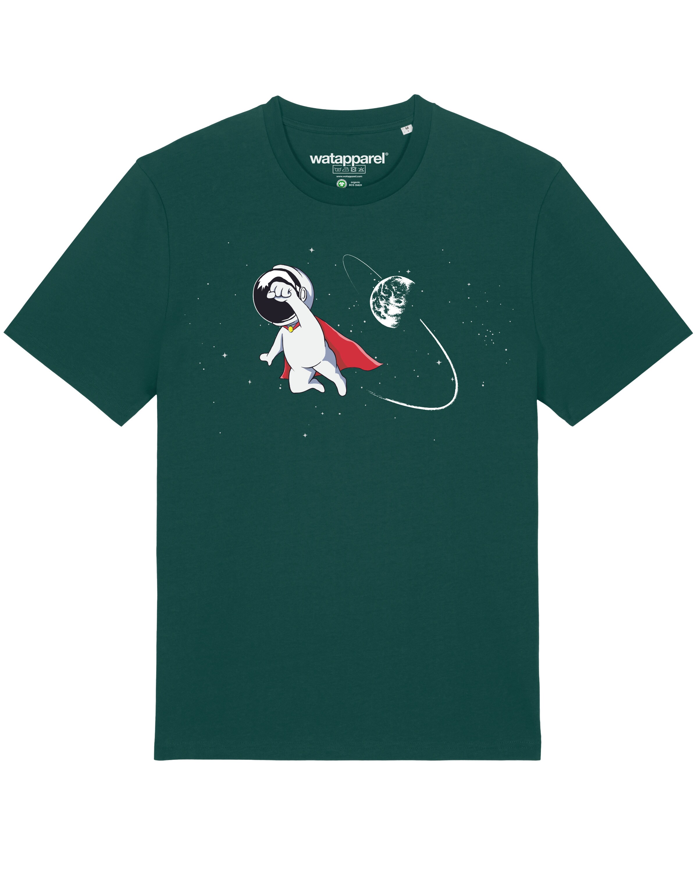 T-Shirt ' Superastronaut ' Watapparel en vert : devant