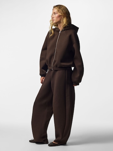 PIECES Sweatjacke 'PCBucuba' in Braun