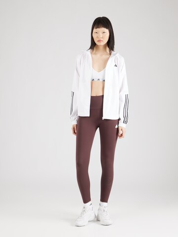 ADIDAS SPORTSWEAR Skinny Sportovní kalhoty 'BLUV' – hnědá