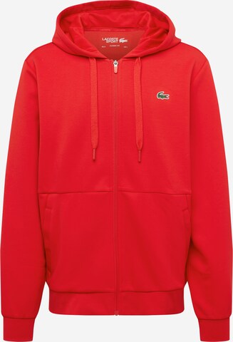 Veste de survêtement Lacoste Sport en rouge : devant