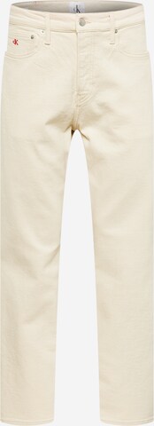 Calvin Klein Jeans Loosefit Jeans in Geel: voorkant