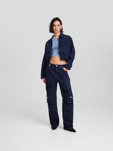 Bershka Between-season jacket in Blue