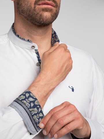 Coupe regular Chemise folklorique 'Silas' SPIETH & WENSKY en blanc