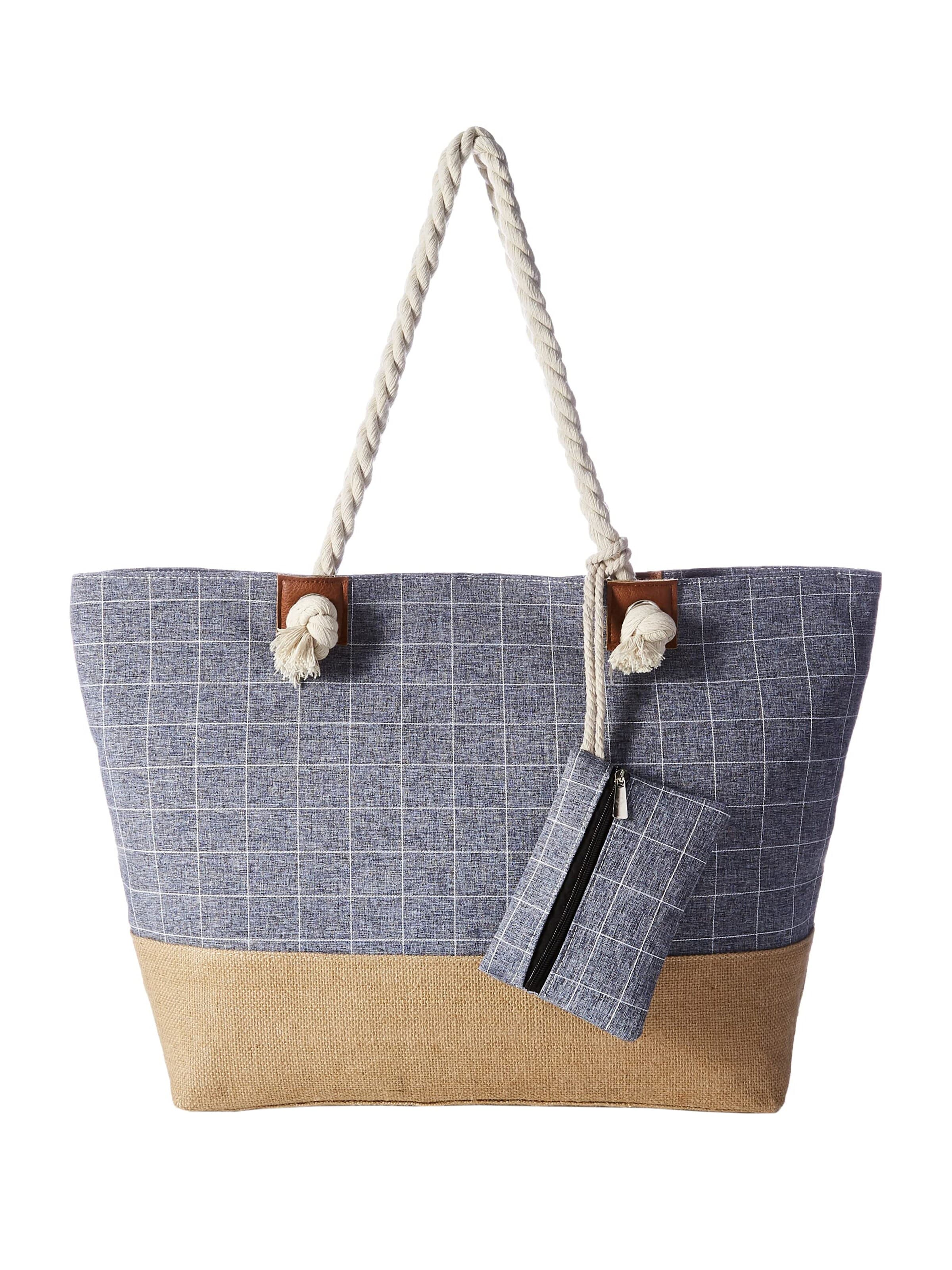 DonDon Beach Bag 'DonDon Strandtasche mit Reißverschluss Shopper Beach bag Badetasche - Paisley' in Blue: front