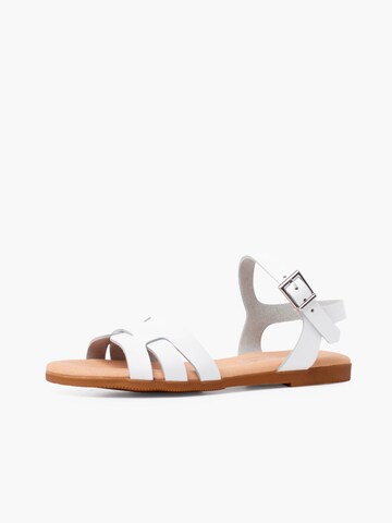 Sandales Pisamonas en blanc : devant