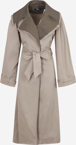 Missguided Between-Seasons Coat in Grey: front