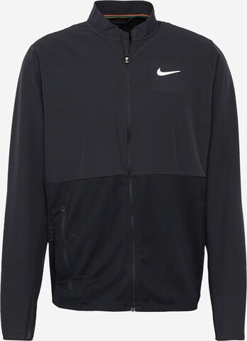 NIKE Trainingsjack in Zwart: voorkant