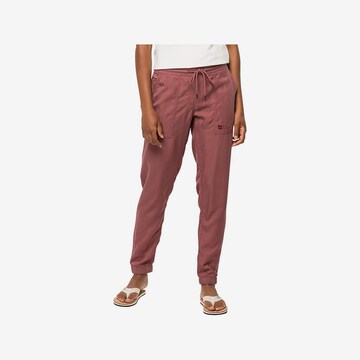 JACK WOLFSKIN Tapered Athletic Pants in Pink: front