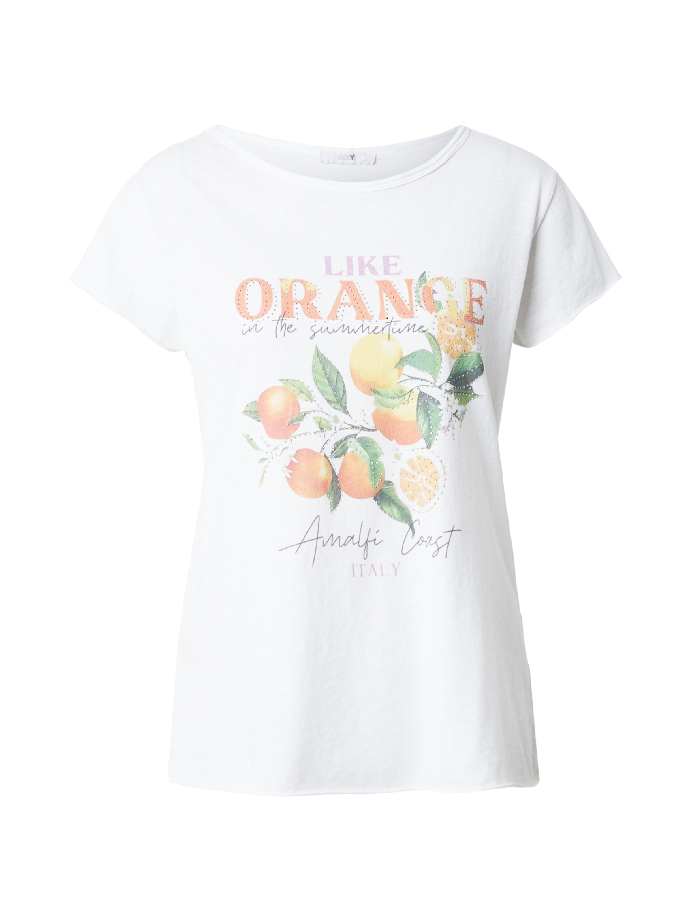 Hailys T-shirt 'Sv44enja' i XS i grön / orange / rosa / vit, Produktvy