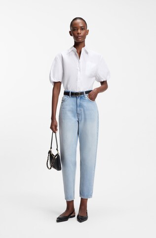 HUGO Blouse ' Evergreen ' in White