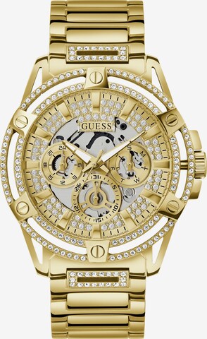 GUESS Analog Watch 'KING' in Gold: front