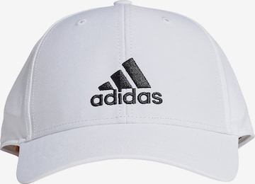 ADIDAS PERFORMANCE Athletic Cap 'BBALLCAP LT EMB' in White: front
