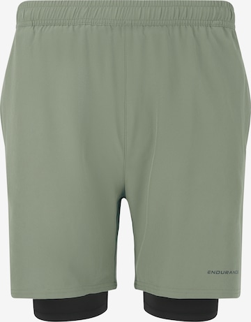 ENDURANCE Sports trousers 'Kros' in Green: front