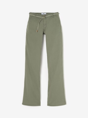 Wide Leg Pantalon chino 'Tahis' Le Temps Des Cerises en vert : devant
