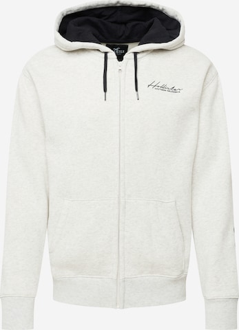 HOLLISTER - Sudadera con cremallera en gris: frente