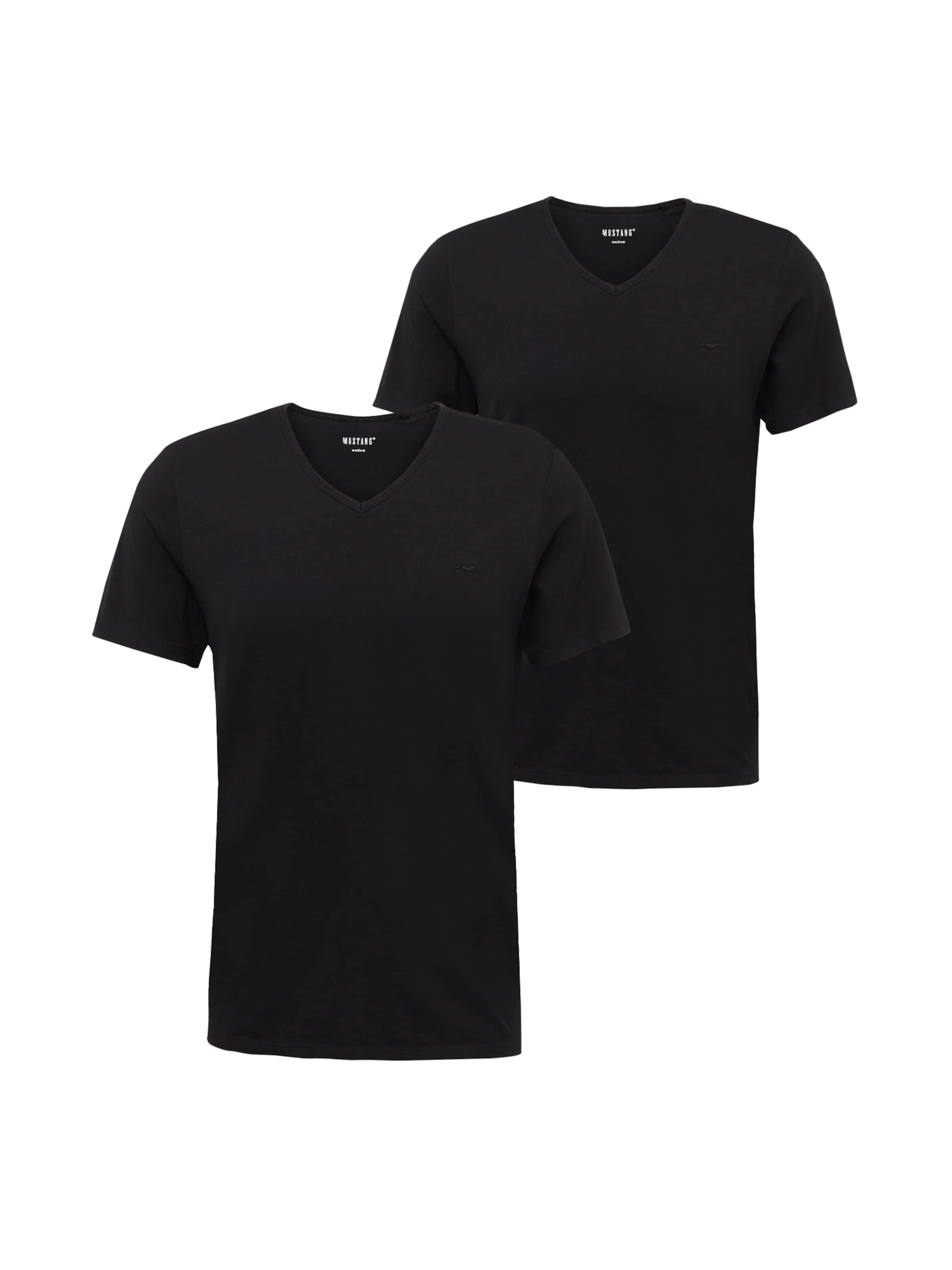 MUSTANG Majica 'Allen' | črna barva: sprednja stran