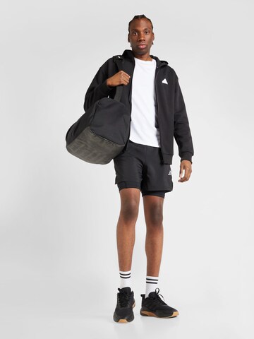 ADIDAS SPORTSWEAR Sportsweatjacke 'FI BOS' in Schwarz