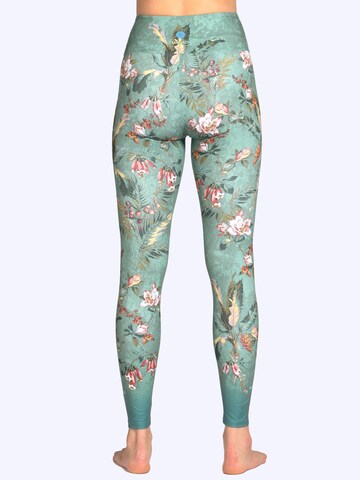 Magadi Skinny Sporthose 'Secret Garden'‌‌‌‌‌‌‌ in Grün