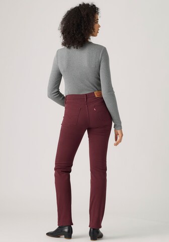 LEVI'S ® Slimfit Jeans '314 Shaping Straight' in Rot