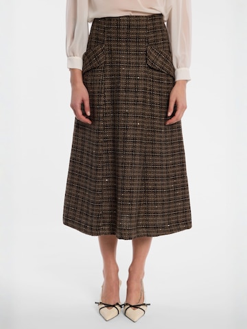 Ana Alcazar Skirt ' Enanora ' in Brown: front