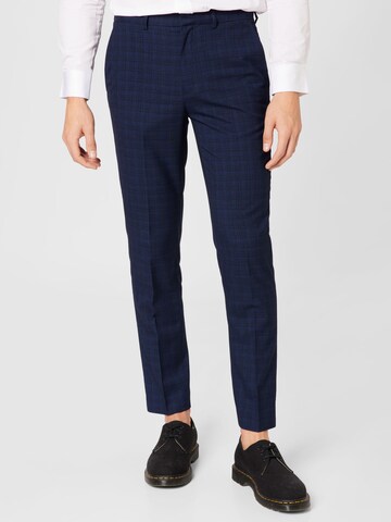 BURTON MENSWEAR LONDON Regular Trousers with creases in Blue: front