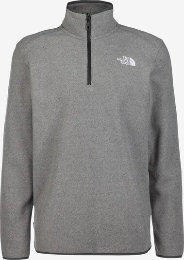 THE NORTH FACE Pull-over de sport '100 Glacier' en gris chiné / blanc, Vue avec produit