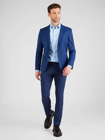 HUGO Slim Fit Business pikkutakki 'Arti' värissä sininen