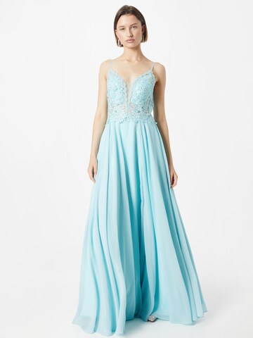 mascara Evening Dress in Blue: front