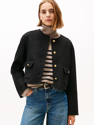 juoda TOMMY HILFIGER Demisezoninė striukė: priekis
