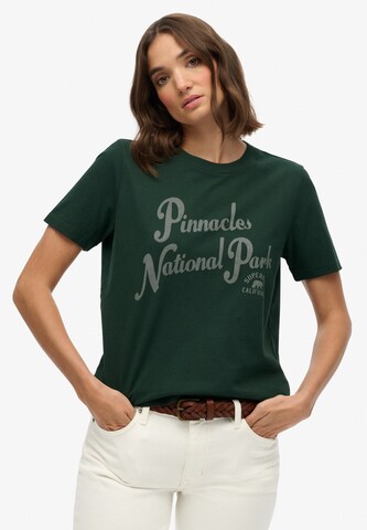 T-shirt Superdry en vert : devant