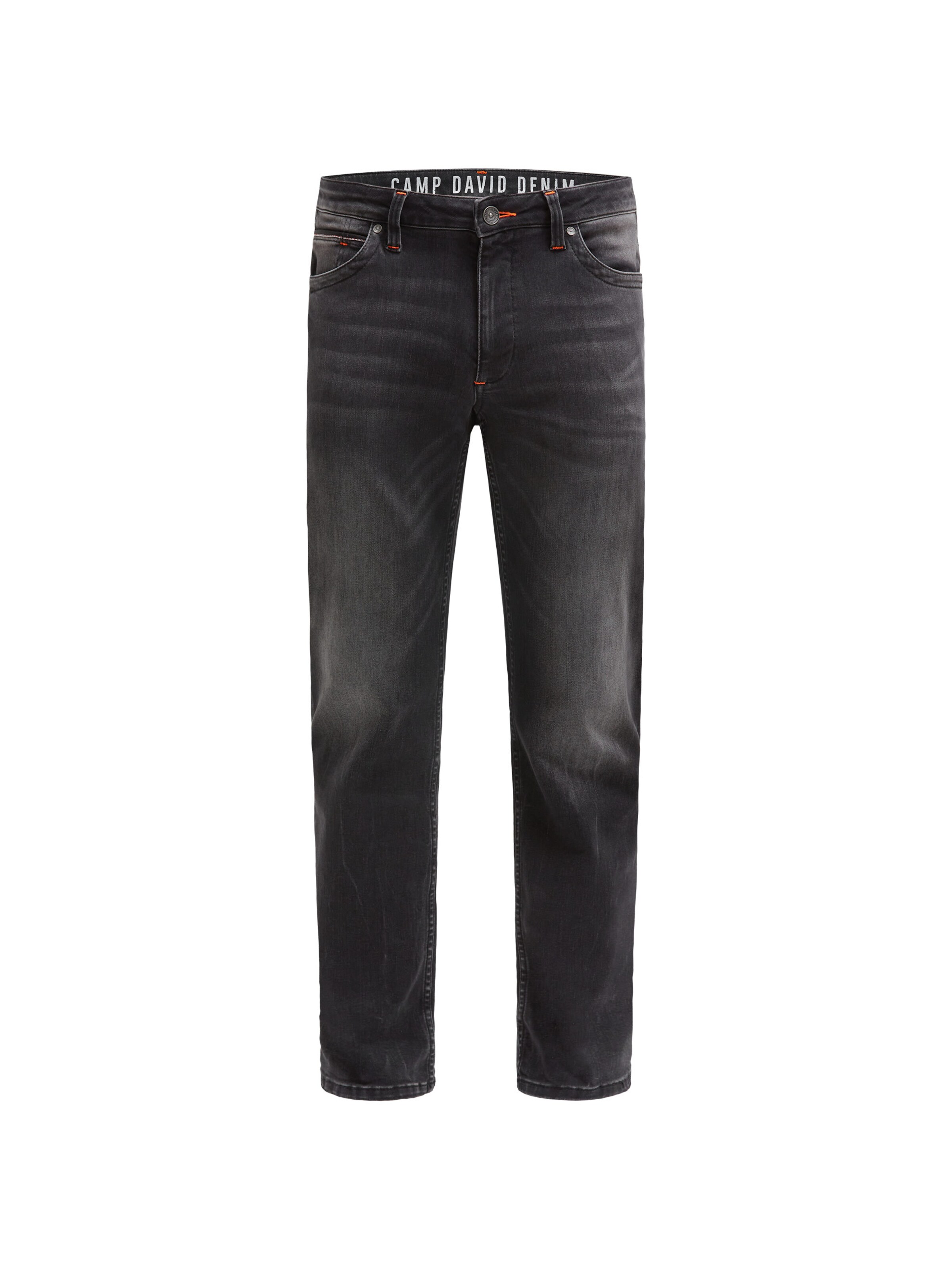 CAMP DAVID Regular Jeans in Black: front
