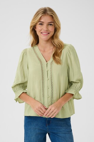 Cream Blouse 'CRBillie' in Green: front