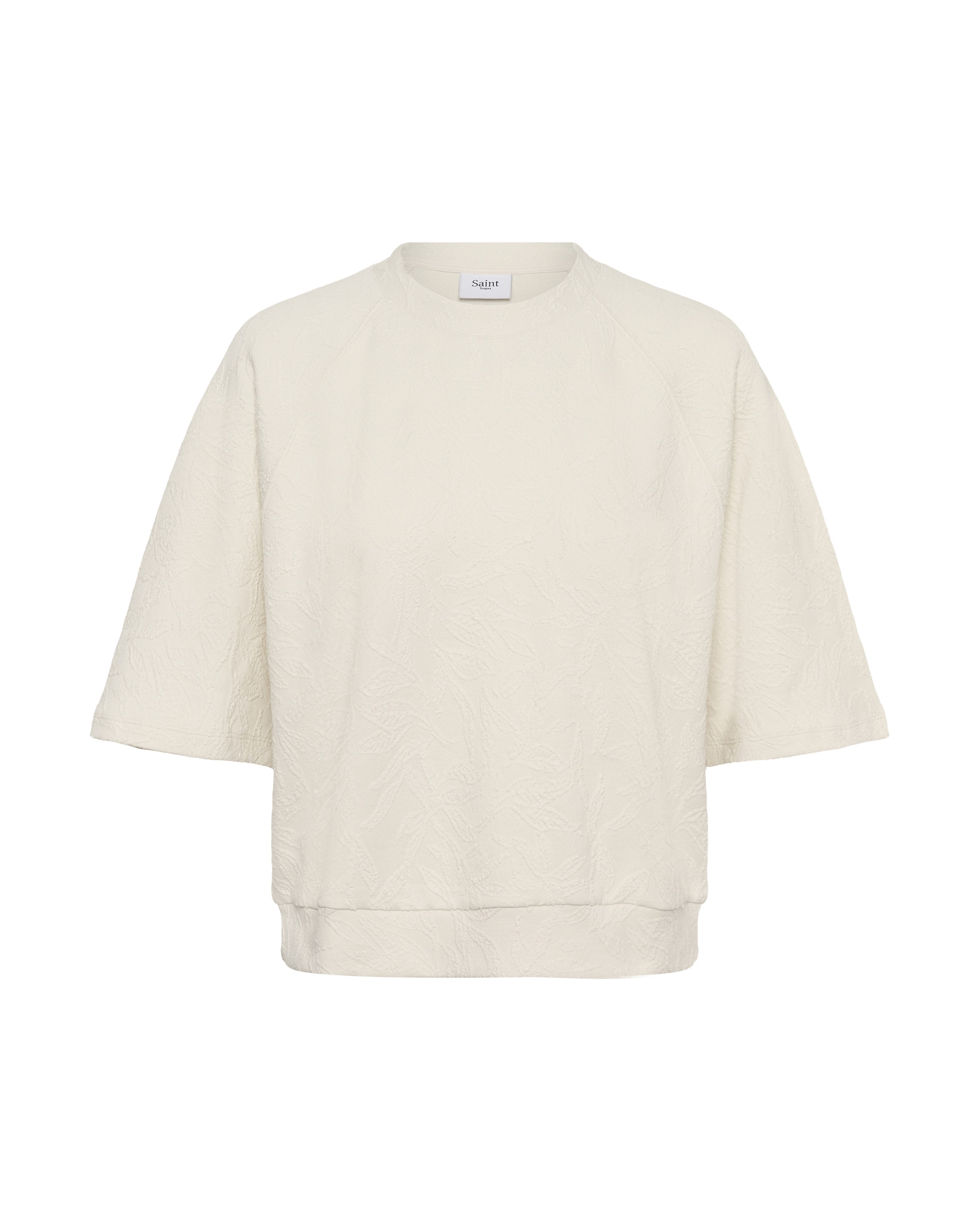 SAINT TROPEZ Sweatshirt 'Sweeney' i hvid: forside