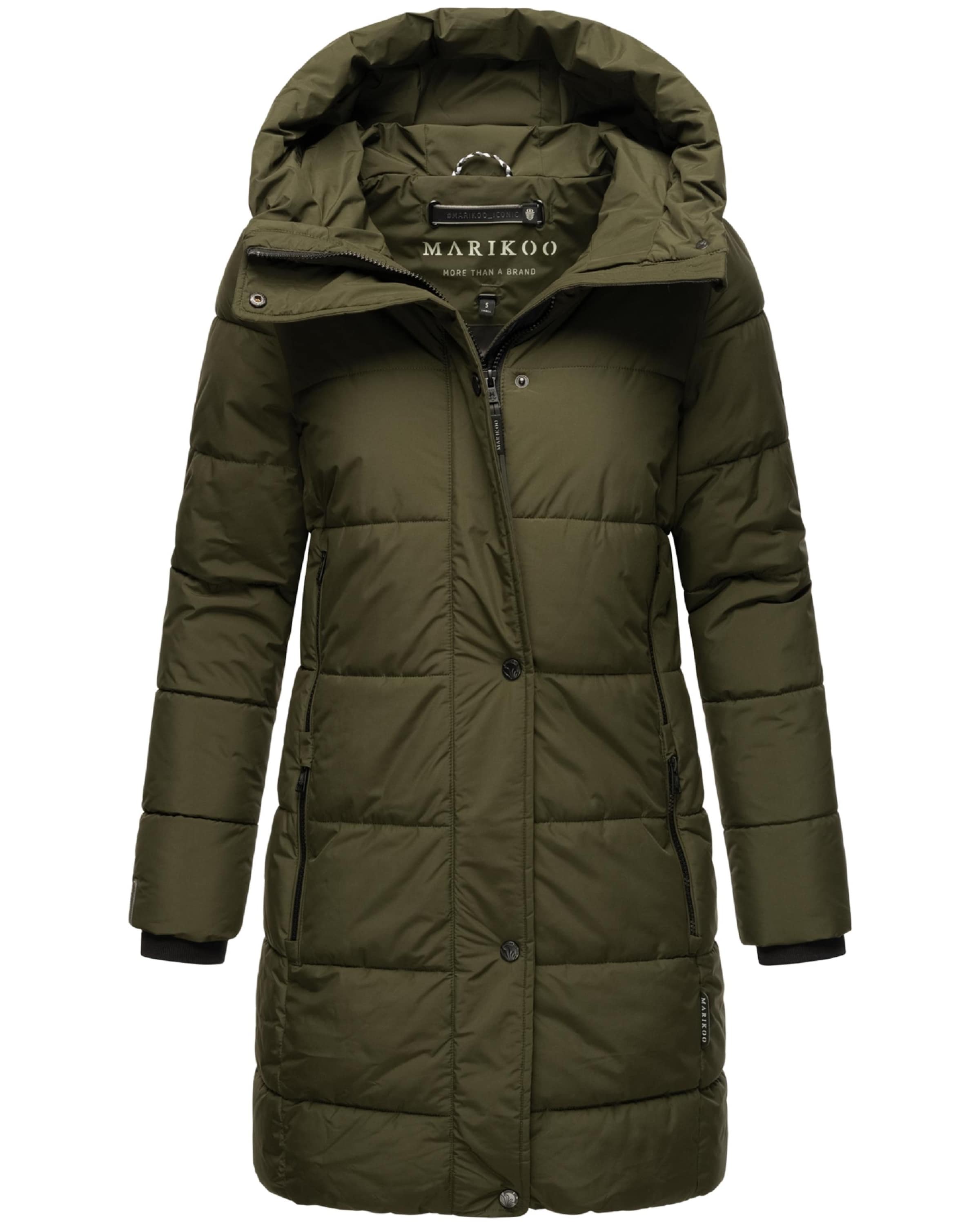 MARIKOO Winter coat 'Karumikoo XVI' in Green: front