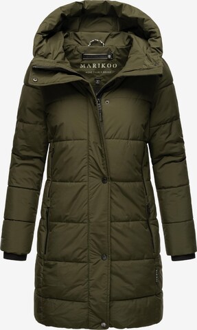 MARIKOO Winter coat 'Karumikoo XVI' in Green: front