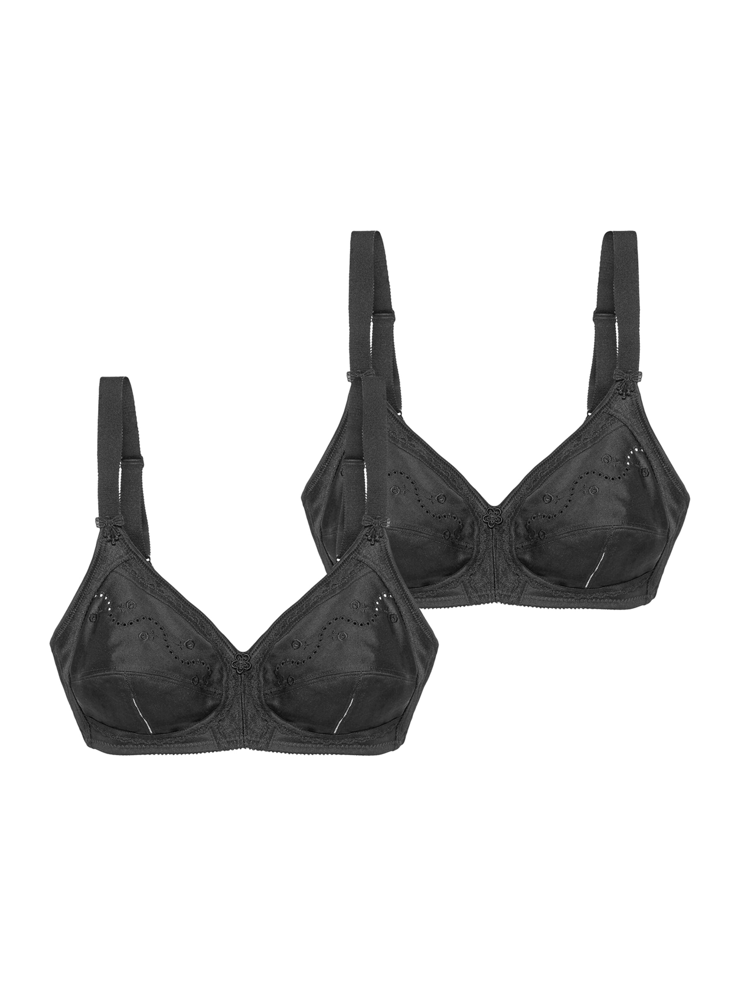 Soutien-gorge ' Doreen + Cotton ' TRIUMPH en noir : devant