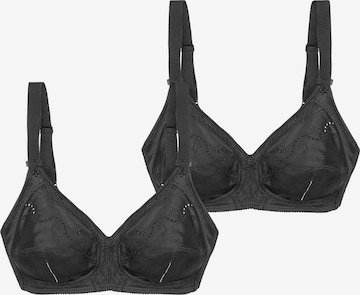 TRIUMPH Bügelloser BH ' Doreen + Cotton ' in Schwarz: Vorderseite