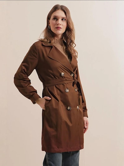 Bigdart Manteau mi-saison en marron châtaigne, Vue avec produit